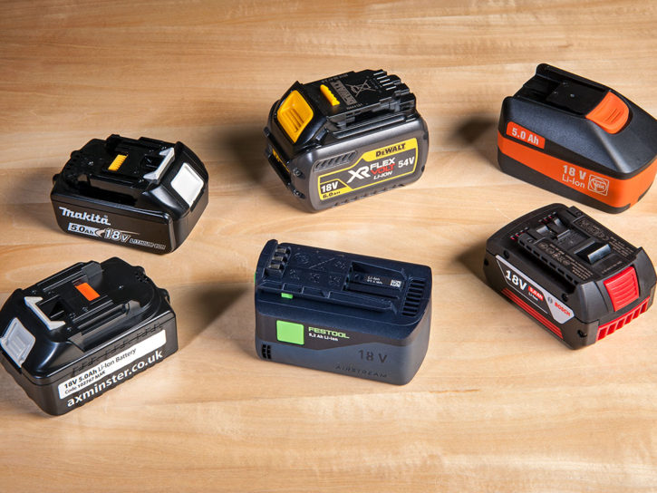 Range of 18V batteries