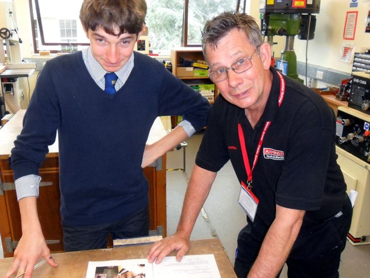 David Foden with Year 12 student Jason Wells