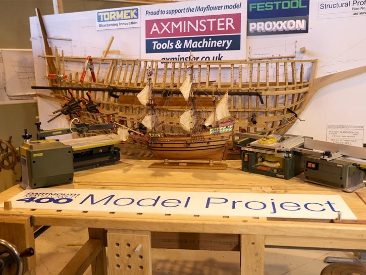the model of the Mayflower is progressing steadily