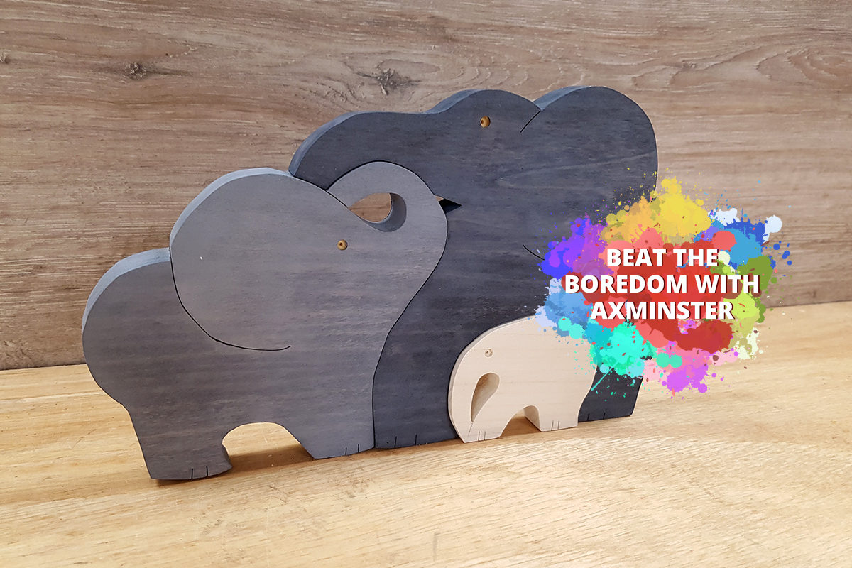 Beat the Boredom - Wooden Elephants scroll saw project