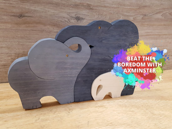 Beat the Boredom - Wooden Elephants scroll saw project